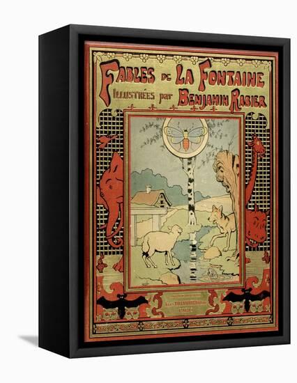 Book Cover of La Fontaine's Fables-Benjamin Rabier-Framed Stretched Canvas