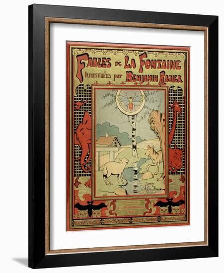 Book Cover of La Fontaine's Fables-Benjamin Rabier-Framed Art Print