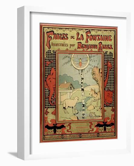 Book Cover of La Fontaine's Fables-Benjamin Rabier-Framed Art Print