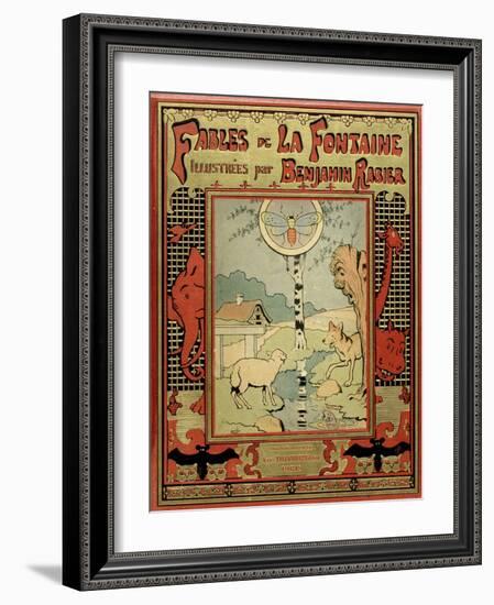 Book Cover of La Fontaine's Fables-Benjamin Rabier-Framed Art Print