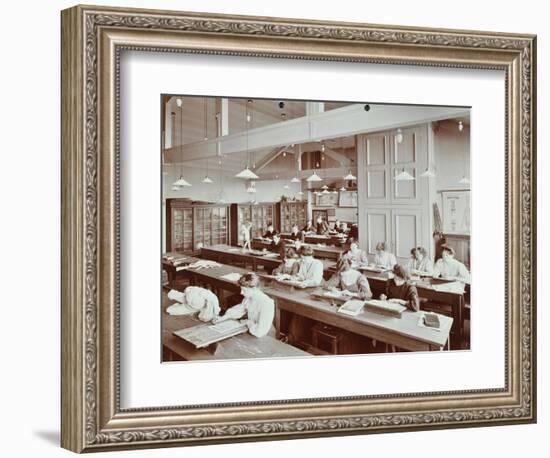 Book Illustration Class, Camberwell School of Arts and Crafts, Southwark, London, 1907-null-Framed Photographic Print