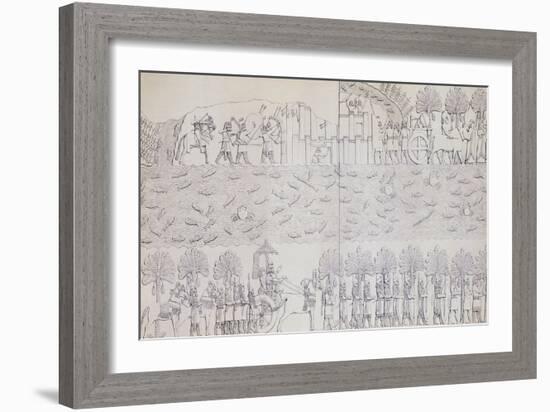 Book Illustration Showing Siege of City on River Banks at Kouyunjik-null-Framed Giclee Print