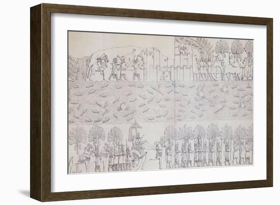 Book Illustration Showing Siege of City on River Banks at Kouyunjik-null-Framed Giclee Print