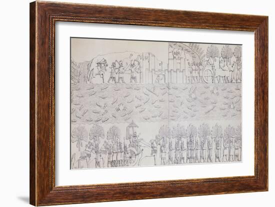 Book Illustration Showing Siege of City on River Banks at Kouyunjik-null-Framed Giclee Print