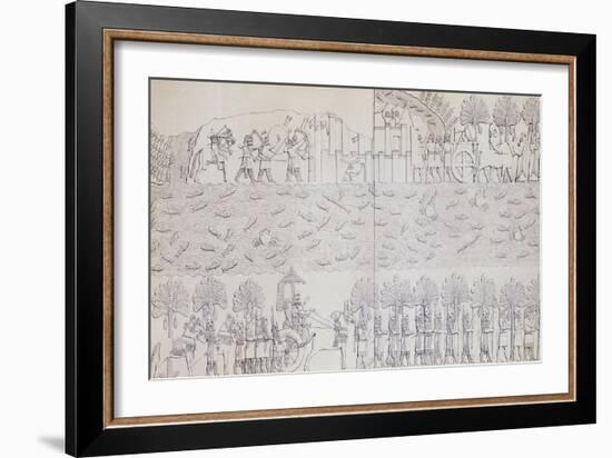 Book Illustration Showing Siege of City on River Banks at Kouyunjik-null-Framed Giclee Print