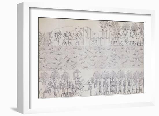 Book Illustration Showing Siege of City on River Banks at Kouyunjik-null-Framed Giclee Print