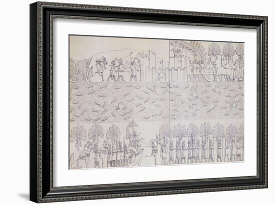 Book Illustration Showing Siege of City on River Banks at Kouyunjik-null-Framed Giclee Print