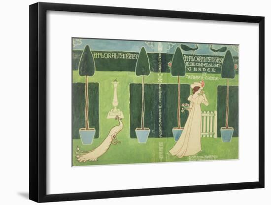 Book Jacket Design for 'A Floral Fantasy in an Old English Garden' by Walter Crane, C.1890S (Litho)-Walter Crane-Framed Giclee Print