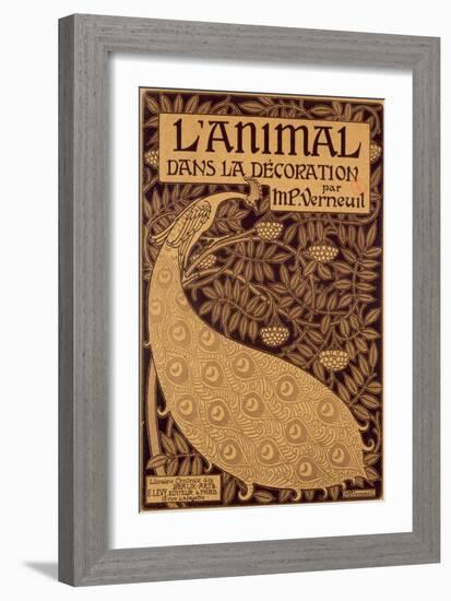 Book Jacket for 'L'animal Dans La Decoration' by Maurice Pillard Verneuil, Published 1897 (Colour L-French School-Framed Giclee Print