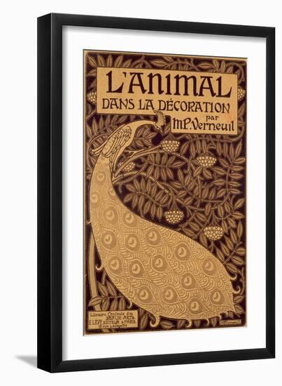 Book Jacket for 'L'animal Dans La Decoration' by Maurice Pillard Verneuil, Published 1897 (Colour L-French School-Framed Giclee Print