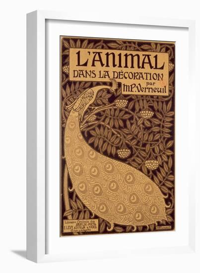 Book Jacket for 'L'animal Dans La Decoration' by Maurice Pillard Verneuil, Published 1897 (Colour L-French School-Framed Giclee Print