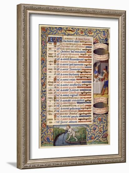 Book of Hours of King Charles VIII of France, 1494-Jacques Besançon-Framed Giclee Print