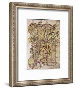 Book of Kells: Christ Page-null-Framed Giclee Print