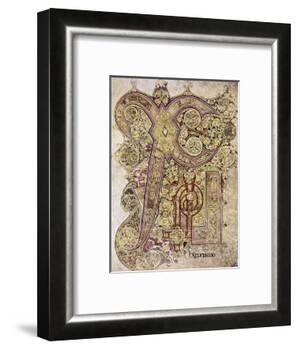 Book of Kells: Christ Page-null-Framed Giclee Print