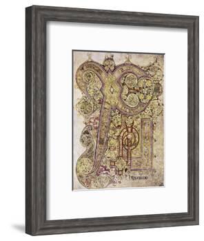 Book of Kells: Christ Page-null-Framed Giclee Print
