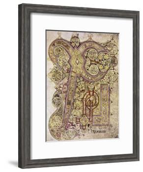 Book of Kells: Christ Page-null-Framed Giclee Print