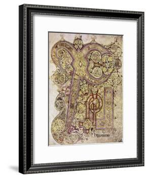 Book of Kells: Christ Page-null-Framed Giclee Print