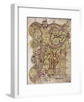 Book of Kells: Christ Page-null-Framed Giclee Print