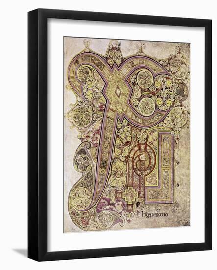 Book of Kells: Christ Page-null-Framed Giclee Print