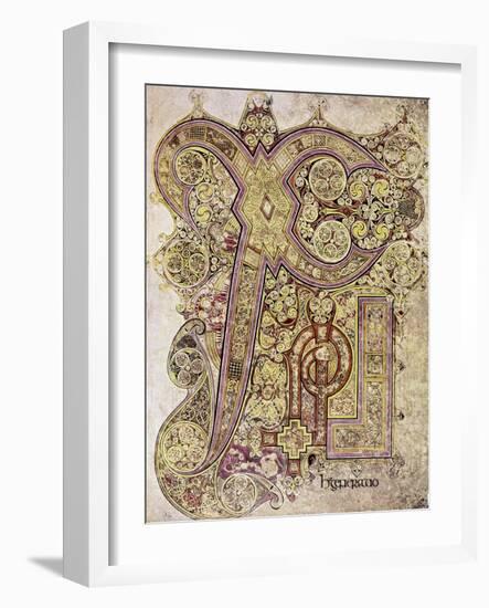 Book of Kells: Christ Page-null-Framed Giclee Print