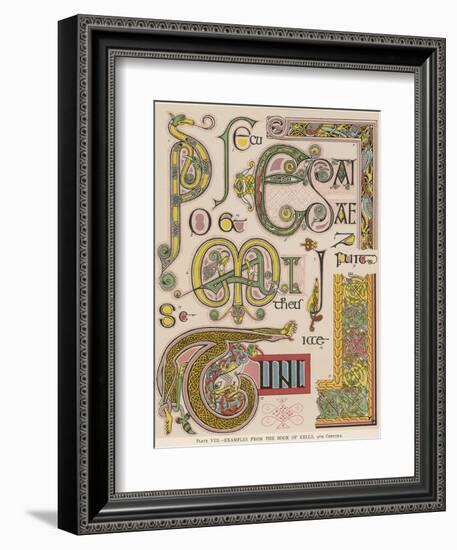 Book of Kells Illuminating Examples-null-Framed Photographic Print