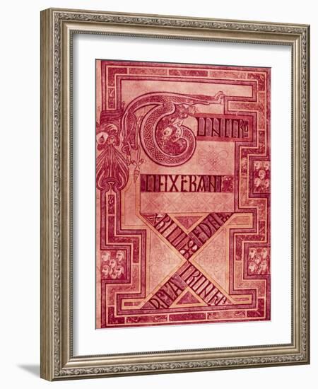 Book of Kells: T Letters-null-Framed Giclee Print