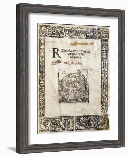 Book of Statutes of City of Asti, Italy-null-Framed Giclee Print