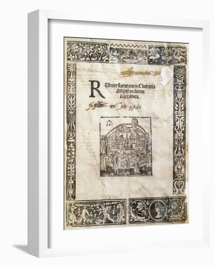 Book of Statutes of City of Asti, Italy-null-Framed Giclee Print