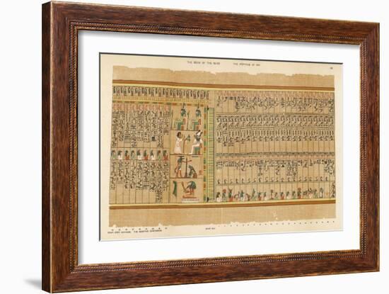 Book of the Dead: Hall of the Two-Fold Maat Showing the Remaining 9 Judges of the Dead-E.a. Wallis Budge-Framed Art Print