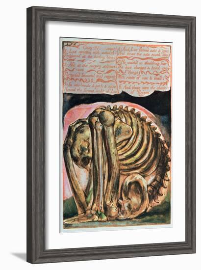 Book of Urizen, the Creation of Urizen in Material Form by Los, 1794-William Blake-Framed Giclee Print