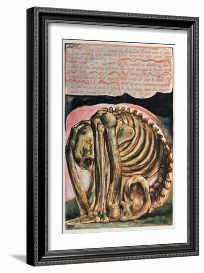 Book of Urizen, the Creation of Urizen in Material Form by Los, 1794-William Blake-Framed Giclee Print