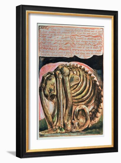 Book of Urizen, the Creation of Urizen in Material Form by Los, 1794-William Blake-Framed Giclee Print