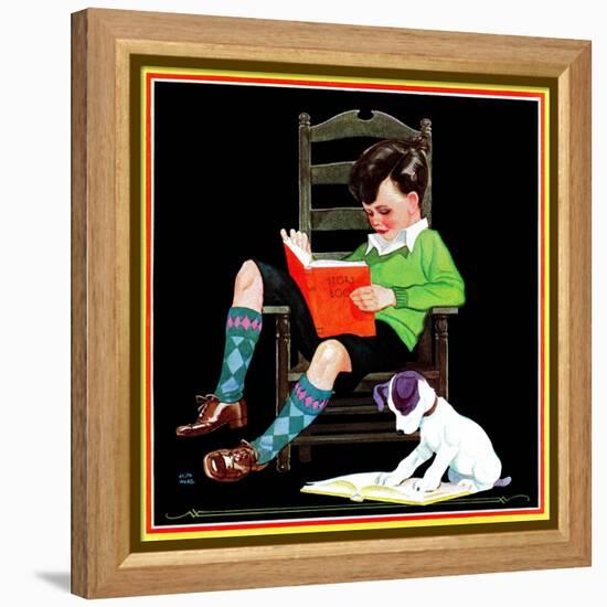 Book Report - Child Life-Keith Ward-Framed Premier Image Canvas