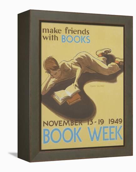 Book Week Poster-Elizabeth Tyler Wolcott-Framed Premier Image Canvas