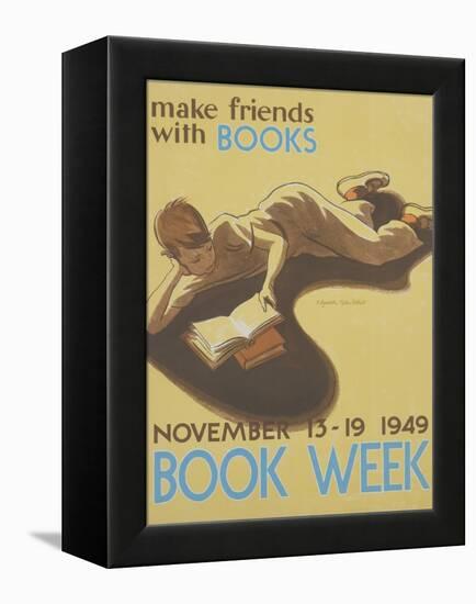 Book Week Poster-Elizabeth Tyler Wolcott-Framed Premier Image Canvas