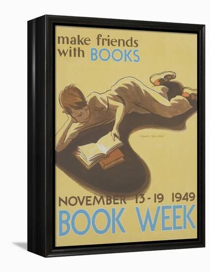 Book Week Poster-Elizabeth Tyler Wolcott-Framed Premier Image Canvas