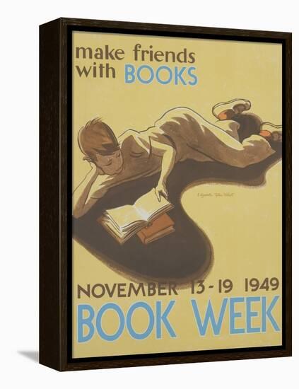 Book Week Poster-Elizabeth Tyler Wolcott-Framed Premier Image Canvas