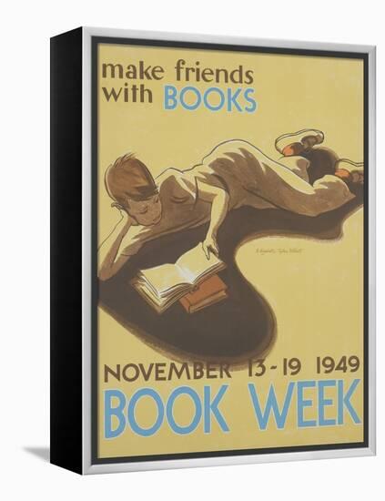 Book Week Poster-Elizabeth Tyler Wolcott-Framed Premier Image Canvas