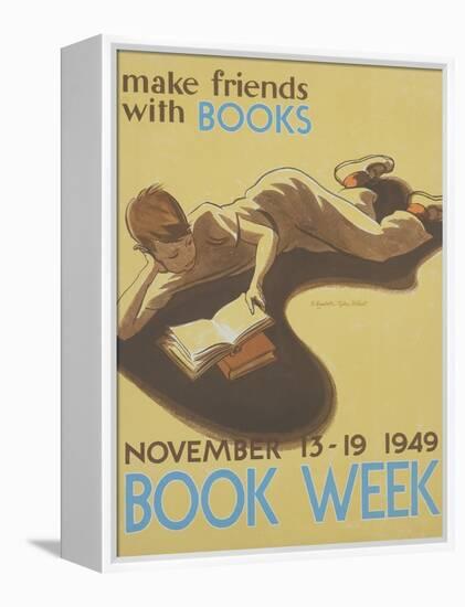 Book Week Poster-Elizabeth Tyler Wolcott-Framed Premier Image Canvas