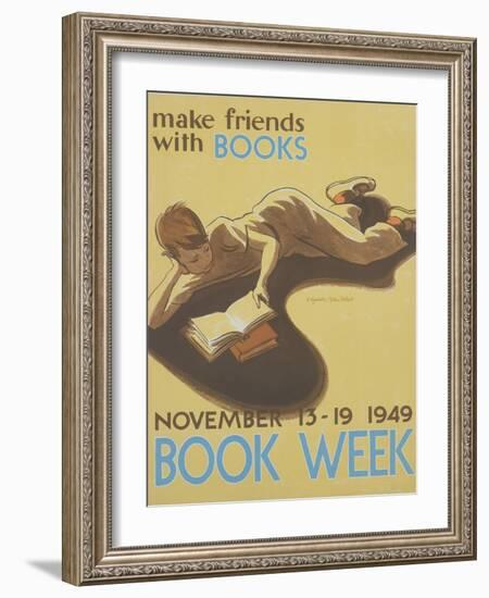 Book Week Poster-Elizabeth Tyler Wolcott-Framed Giclee Print