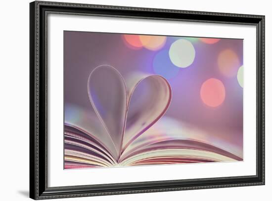 Book With Heart-egal-Framed Art Print