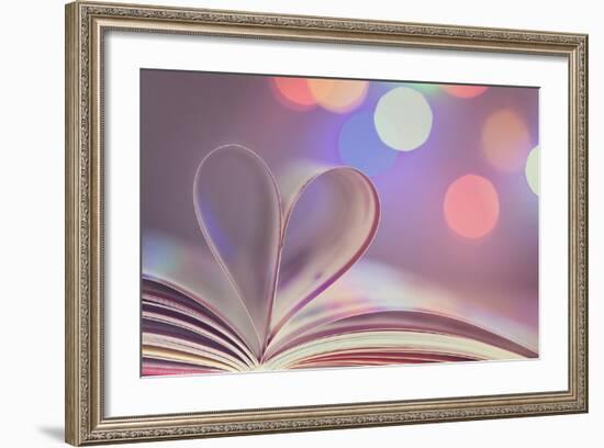 Book With Heart-egal-Framed Art Print