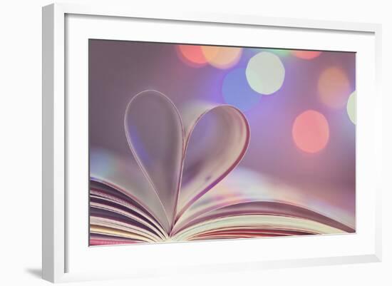 Book With Heart-egal-Framed Art Print