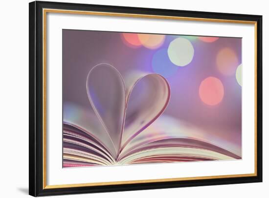 Book With Heart-egal-Framed Art Print