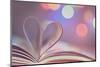 Book with Pages Folded into a Heart Shape-egal-Mounted Photographic Print
