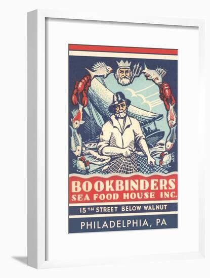 Bookbinders Seafood House Advertisement-null-Framed Art Print