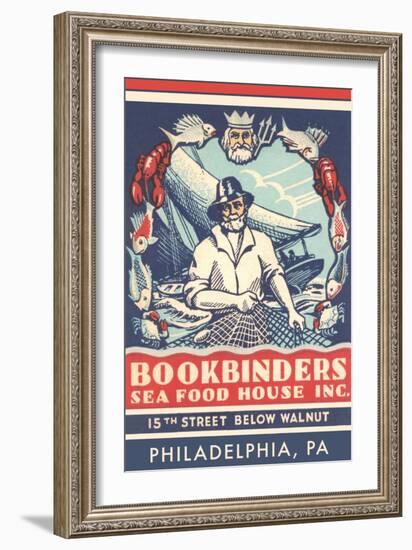 Bookbinders Seafood House Advertisement-null-Framed Art Print