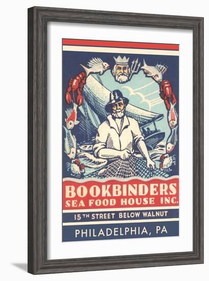 Bookbinders Seafood House Advertisement-null-Framed Art Print