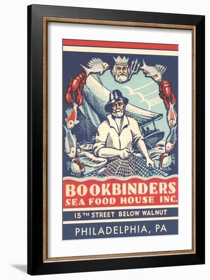 Bookbinders Seafood House Advertisement-null-Framed Art Print