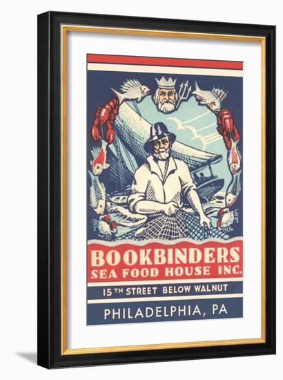 Bookbinders Seafood House Advertisement-null-Framed Art Print